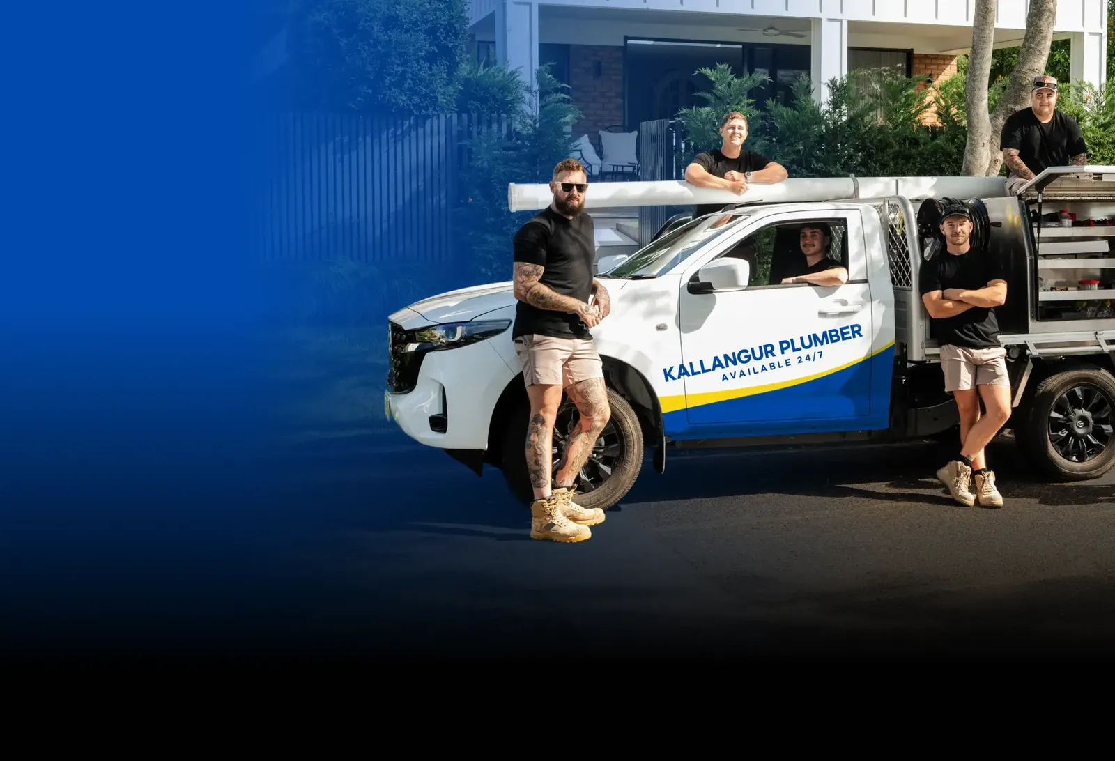 Kallangur Plumber team with the ute